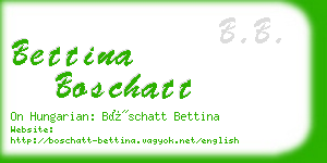 bettina boschatt business card